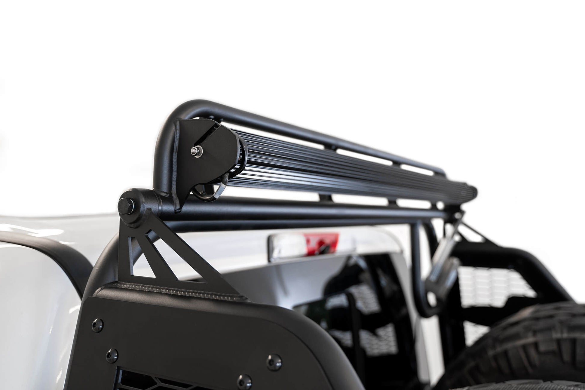 Installed on Car without Light Bar Close View ADD Ford Race Series Chase Rack | 2017-2022 Super Duty | Heritage