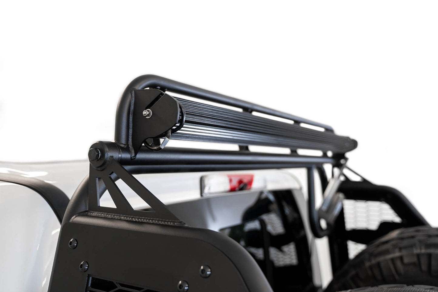 Installed on Car without Light Bar Close View ADD Ford Race Series Chase Rack | 2017-2022 Super Duty | Heritage