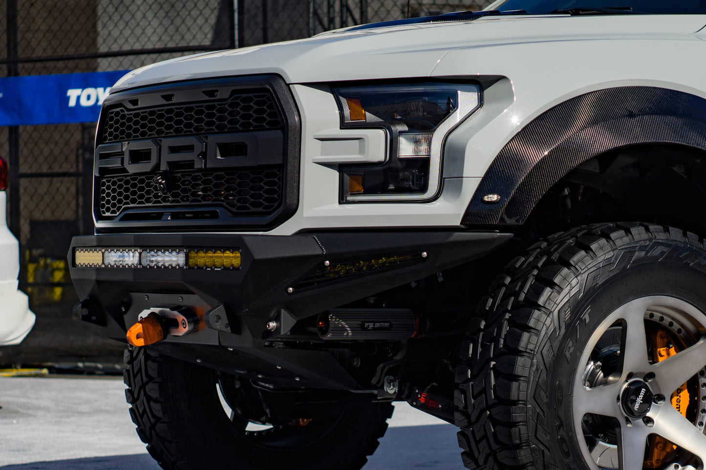 Installed on Car ADD Stealth Fighter Winch Front Bumper | 2017-2020 Ford Raptor