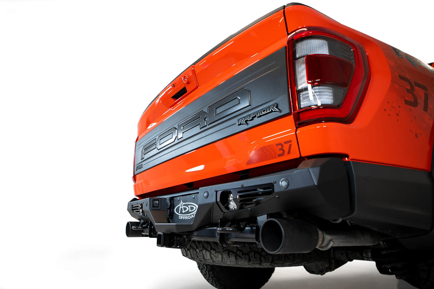 Installed on Car ADD 2021-2023 Ford Raptor & Raptor R Bomber Rear Bumper