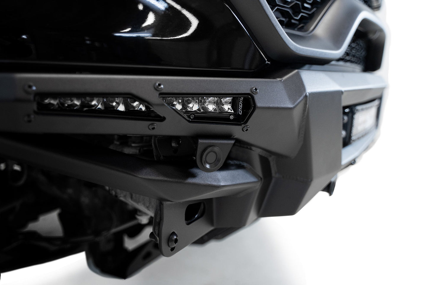 RIGID LED Light on Installed ADD TRX Phantom Front Bumper | 2021-2023 Ram 1500