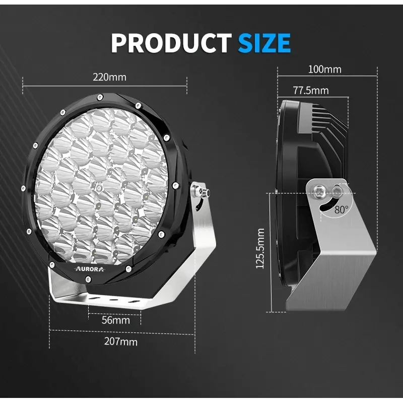 9" Super Bright Round Driving Light with Background Light